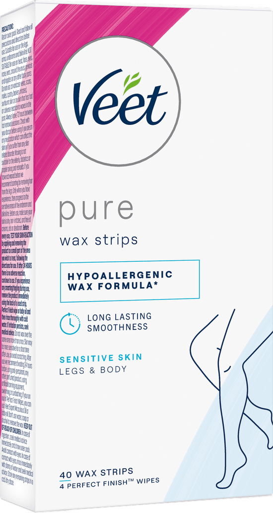 Veet Pure Cold Wax Strips Legs 40s