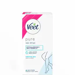 Veet Pure Cold Wax Strips Legs 40s