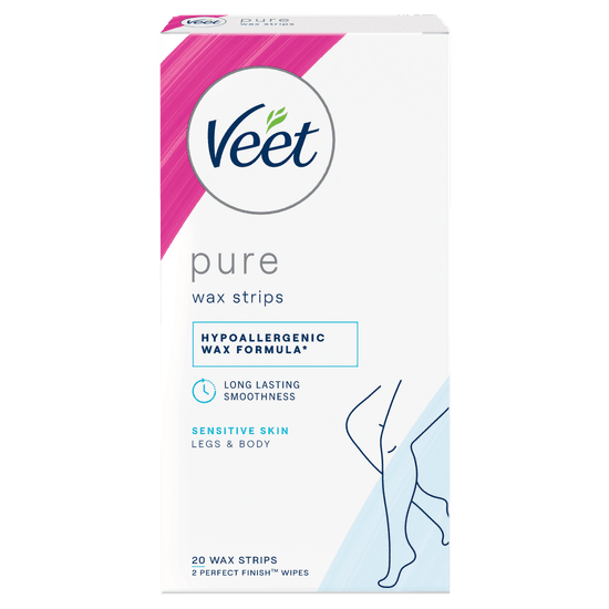 Veet Pure Cold Wax Strips Legs 20s